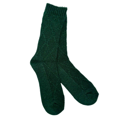 Hygge Diamond Pattern Alpaca Socks HGM001