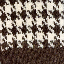 Houndstooth Cotton & Wool Blend Socks SKW002