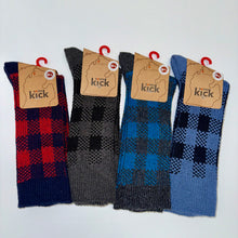 Plaid Wool & Cotton Blend Socks SKM001