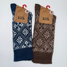 Jacquard Snowflake Cotton Blend Socks SKM002