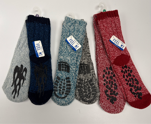 Kids Wool Socks with Grippers - 2 pack