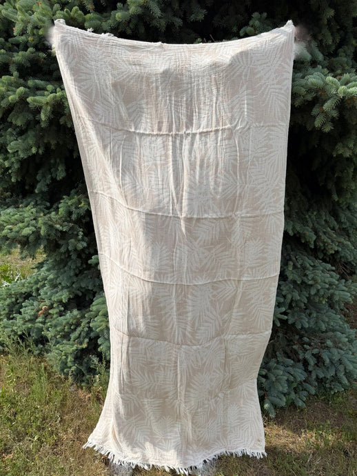 Fern Beige Hygge Turkish Towel