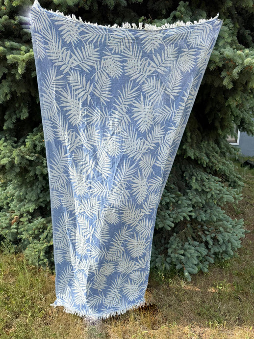 Fern Blue Hygge Turkish Towel