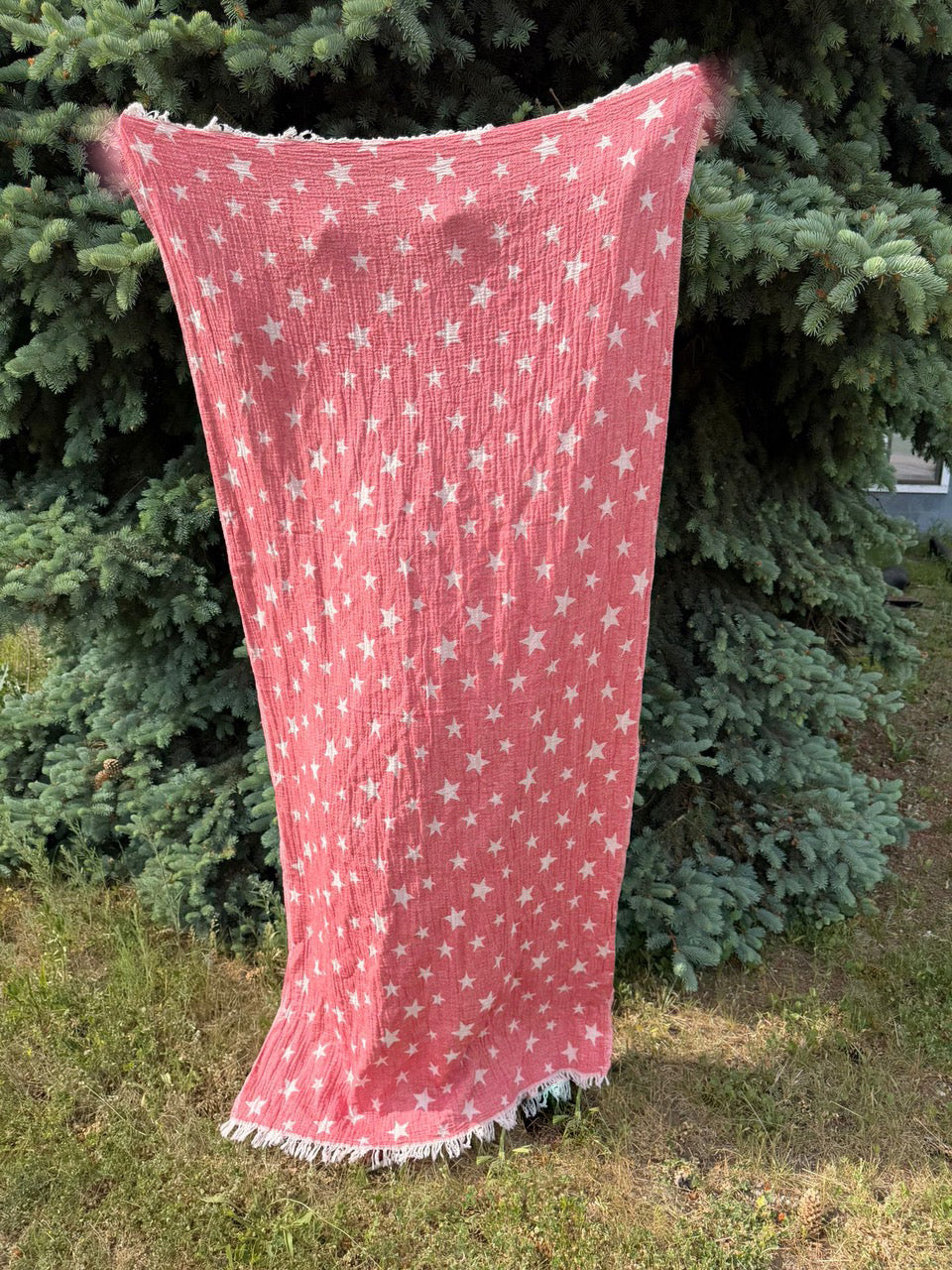 Stars Red Hygge Turkish Towel