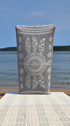 Dreamcatcher Grey Hygge Turkish Towel