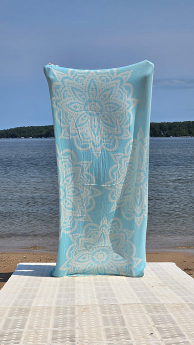 Lotus Blue Hygge Turkish Towel