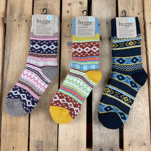 Nordic Geo Alpaca Wool Socks