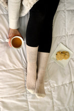 Contrast Angora Socks - Women's