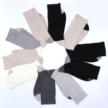 Contrast Angora Socks - Women's